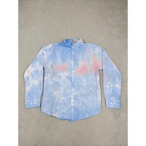 Chinatown Market Shirt Mens Small Multicolor Tie Dye Long Sleeve Button Down